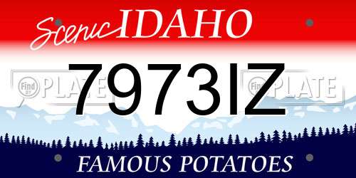 7973IZ Idaho License Plate