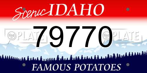 79770 Idaho License Plate