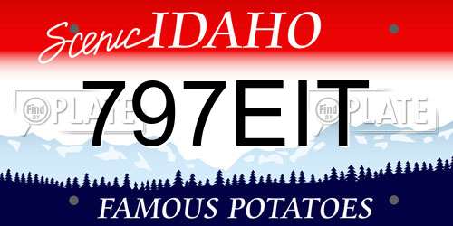 797EIT Idaho License Plate