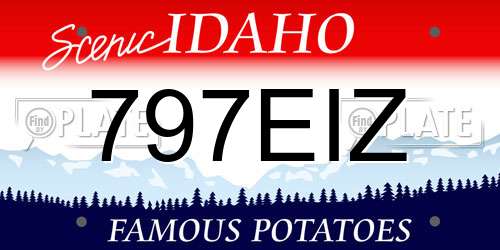 797EIZ Idaho License Plate