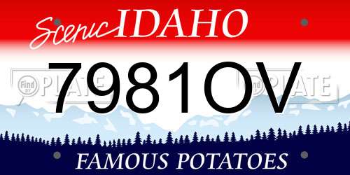 7981OV Idaho License Plate