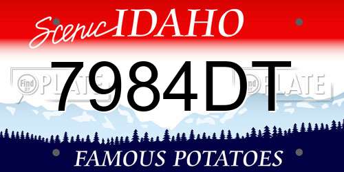 7984DT Idaho License Plate