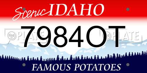 7984OT Idaho License Plate