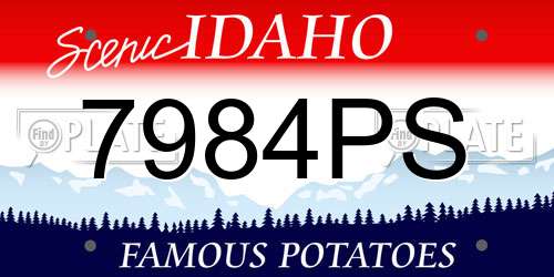 7984PS Idaho License Plate