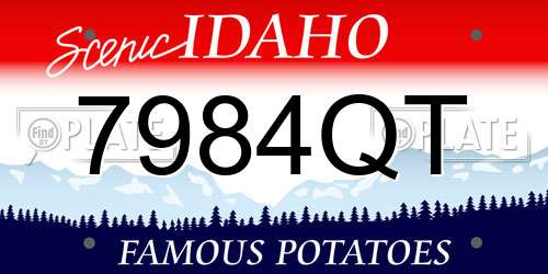 7984QT Idaho License Plate