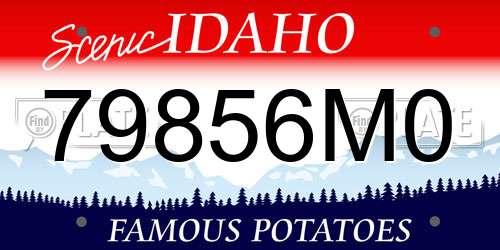 79856M0 Idaho License Plate
