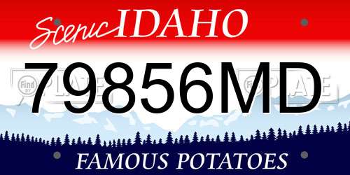 79856MD Idaho License Plate