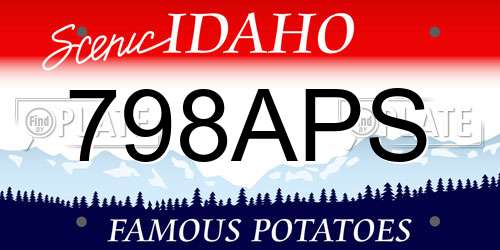 798APS Idaho License Plate
