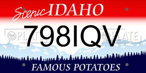 798IQV Idaho License Plate