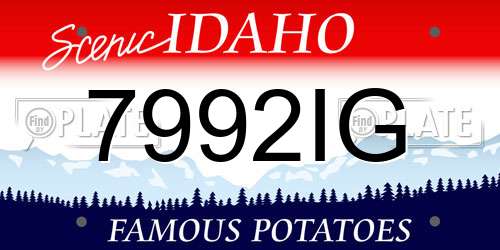 7992IG Idaho License Plate