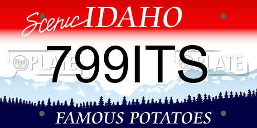 799ITS Idaho License Plate