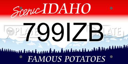 799IZB Idaho License Plate