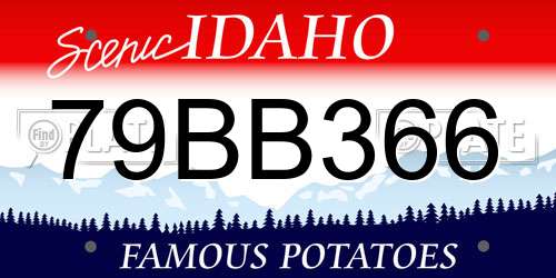 79BB366 Idaho License Plate