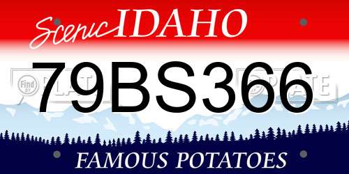 79BS366 Idaho License Plate