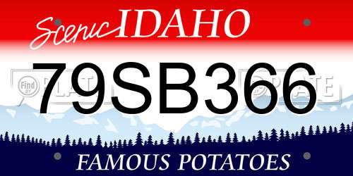 79SB366 Idaho License Plate