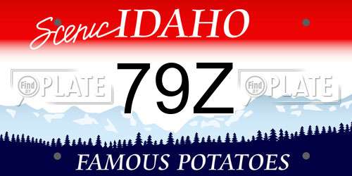 79Z Idaho License Plate