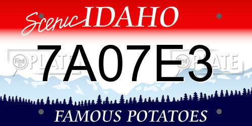 7A07E3 Idaho License Plate