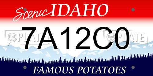 7A12C0 Idaho License Plate