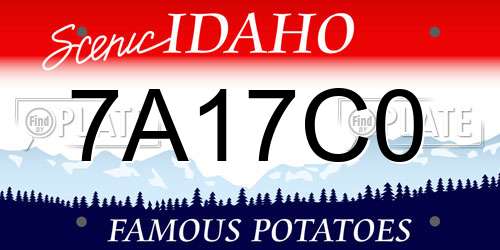 7A17C0 Idaho License Plate