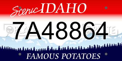 7A48864 Idaho License Plate