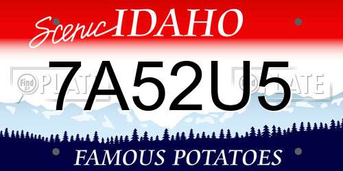 7A52U5 Idaho License Plate