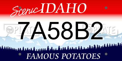 7A58B2 Idaho License Plate