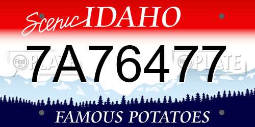7A76477 Idaho License Plate