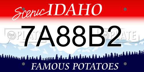 7A88B2 Idaho License Plate