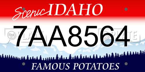 7AA8564 Idaho License Plate