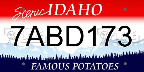 7ABD173 Idaho License Plate