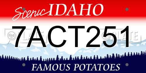 7ACT251 Idaho License Plate