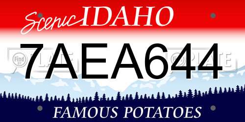 7AEA644 Idaho License Plate