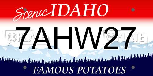 7AHW27 Idaho License Plate