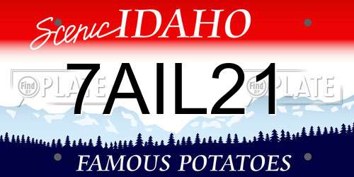 7AIL21 Idaho License Plate
