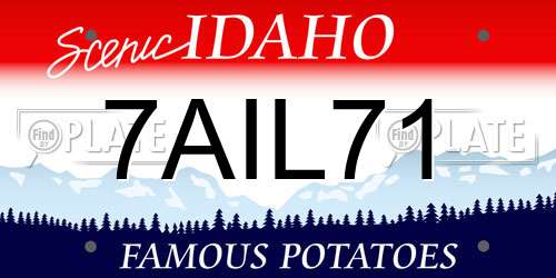 7AIL71 Idaho License Plate
