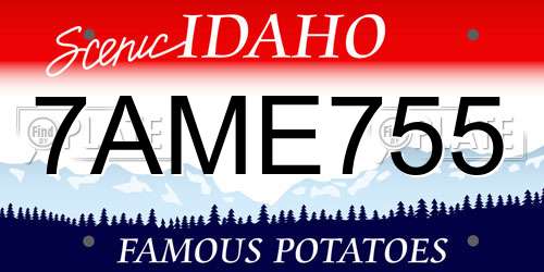 7AME755 Idaho License Plate