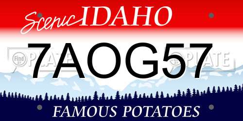 7AOG57 Idaho License Plate