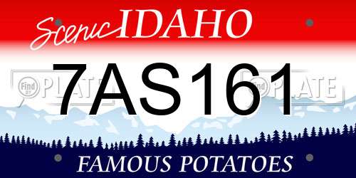 7AS161 Idaho License Plate