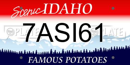 7ASI61 Idaho License Plate