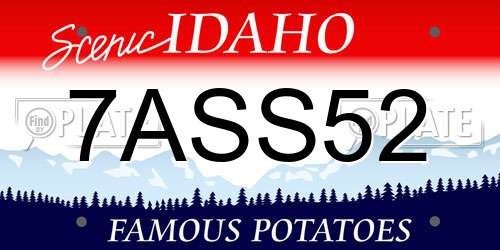7ASS52 Idaho License Plate
