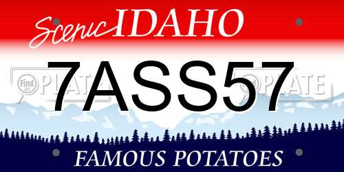 7ASS57 Idaho License Plate