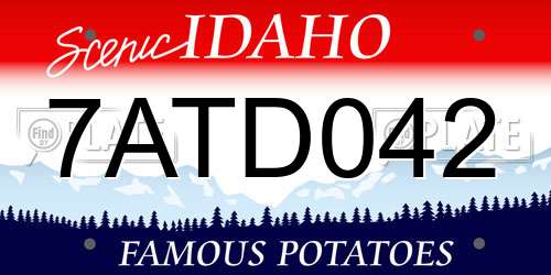 7ATD042 Idaho License Plate