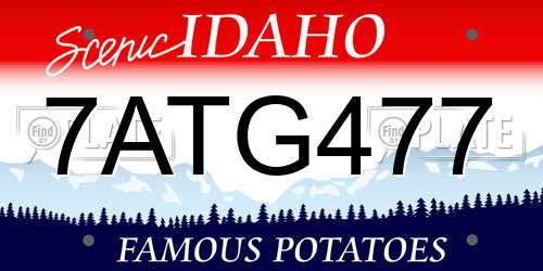 7ATG477 Idaho License Plate