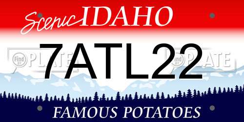 7ATL22 Idaho License Plate