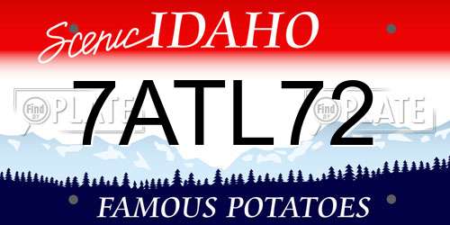 7ATL72 Idaho License Plate