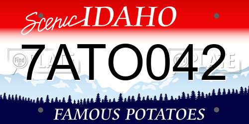 7ATO042 Idaho License Plate