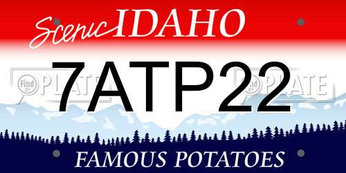 7ATP22 Idaho License Plate