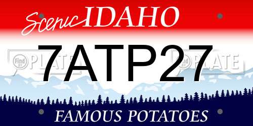7ATP27 Idaho License Plate