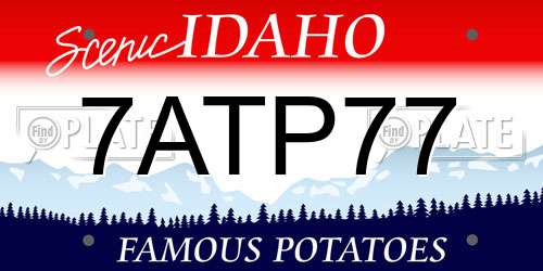 7ATP77 Idaho License Plate