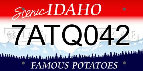 7ATQ042 Idaho License Plate